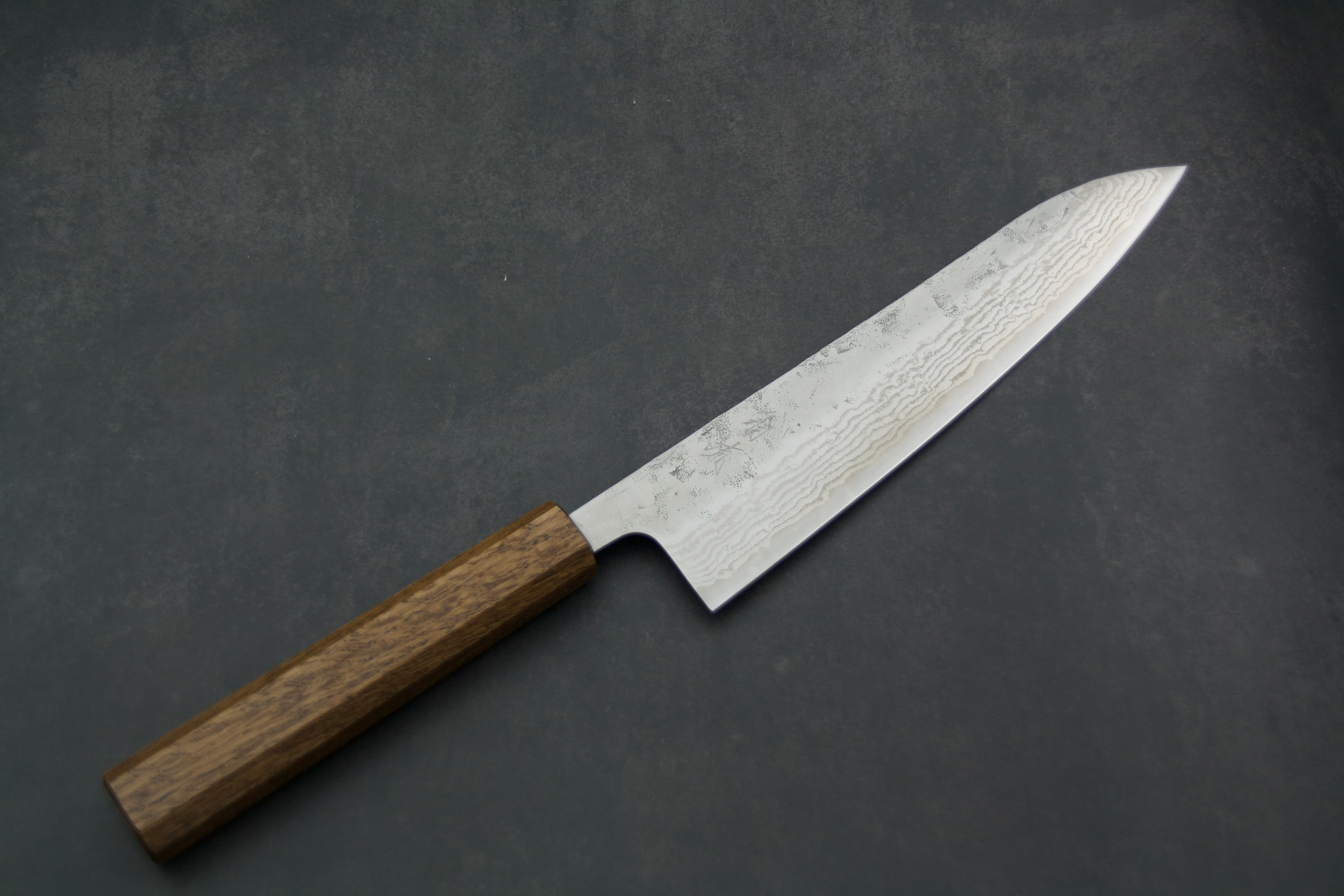 OUL Swedish Steel Nickel Damascus Washiji 210 Gyuto